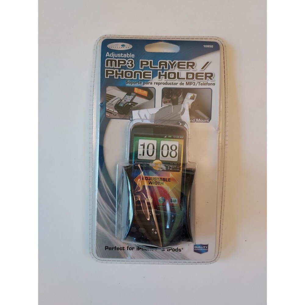 Custom Accessories Adjustable MP3 Player/Phone Holder #10950 NEW